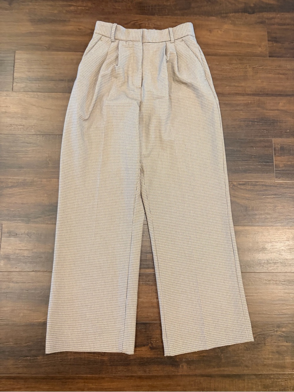 Abercrombie Curve Love Sloane Wide Leg Houndstooth Pants 4 27